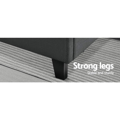 Artiss Bed Frame Double Size Charcoal TINO - Mekamart Australia
