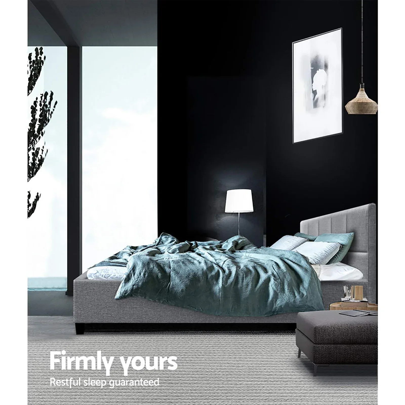 Artiss Bed Frame Queen Size Grey TINO - Mekamart Australia