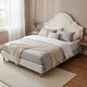 Artiss Queen Bed Frame with Storage Scalloped Velvet Headboard Wooden Platform Base - Mekamart Australia