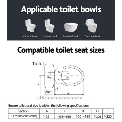 Cefito Electric Bidet Toilet Seat Cover Auto Smart Water Wash Dry Panel Control - Mekamart Australia