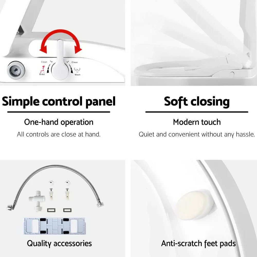 Cefito Non Electric Bidet Toilet Seat Cover Auto Smart Water Wash Dry - Mekamart Australia