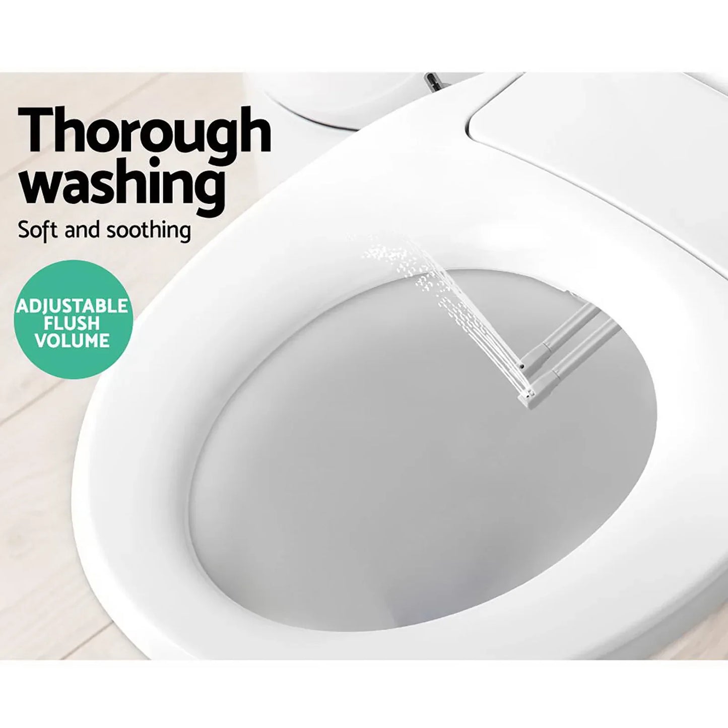 Cefito Non Electric Bidet Toilet Seat Cover Auto Water Spray Wash Knob Control - Mekamart Australia