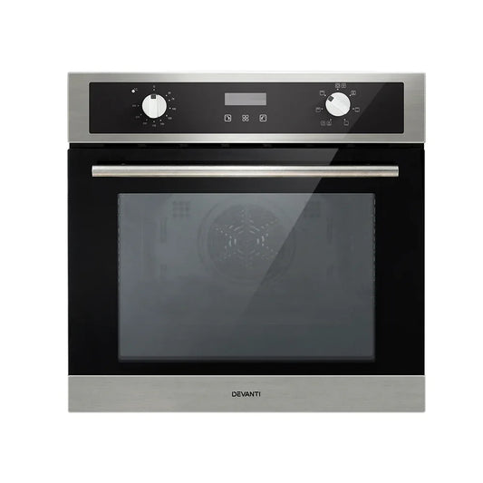 Devanti Electric Built In Wall Oven 80L Convection Grill Ovens Stainless Steel - Mekamart Australia