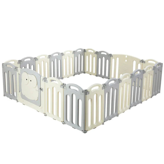 Keezi Baby Playpen 20 Panels Foldable Toddler Fence Safety Play Activity Centre - Mekamart Australia