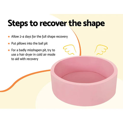 Keezi Kids Ball Pit 90x30cm Ocean Foam Play Pool Barrier Toys Children Pink - Mekamart Australia