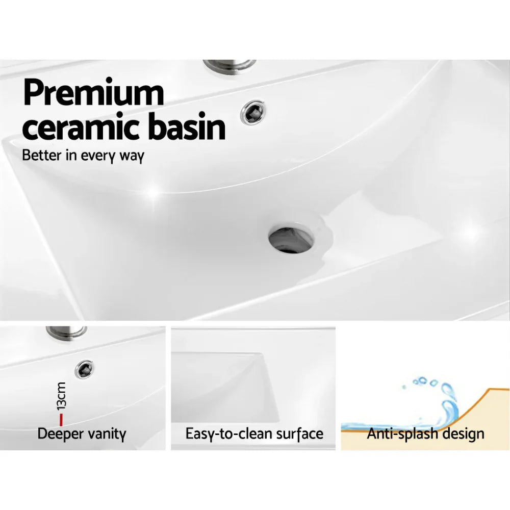 Cefito Vanity Unit 600mm with Basin Oak - Mekamart Australia