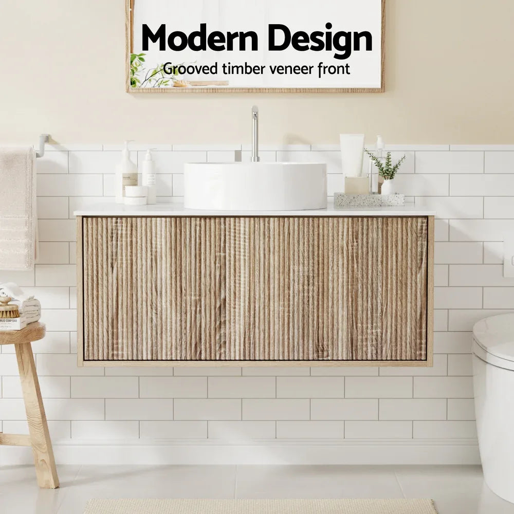 Cefito Vanity Unit 915mm with Basin Oak - Mekamart Australia