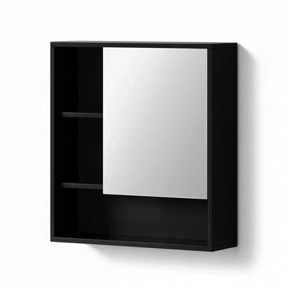 Cefito Bathroom Mirror Cabinet Mirrored Medicine Adjustable Shelf Wall Mounted 560mm Black - Mekamart Australia