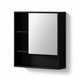 Cefito Bathroom Mirror Cabinet Mirrored Medicine Adjustable Shelf Wall Mounted 560mm Black - Mekamart Australia