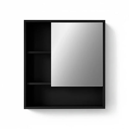 Cefito Bathroom Mirror Cabinet Mirrored Medicine Adjustable Shelf Wall Mounted 560mm Black - Mekamart Australia