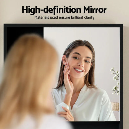 Cefito Bathroom Mirror Cabinet Mirrored Medicine Adjustable Shelf Wall Mounted 560mm Black - Mekamart Australia