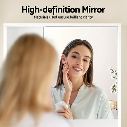 Cefito Bathroom Mirror Cabinet Mirrored Medicine Adjustable Shelf Wall Mounted 560mm White - Mekamart Australia
