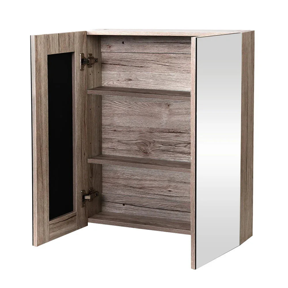 Cefito Bathroom Mirror Cabinet 600x720mm Oak - Mekamart Australia