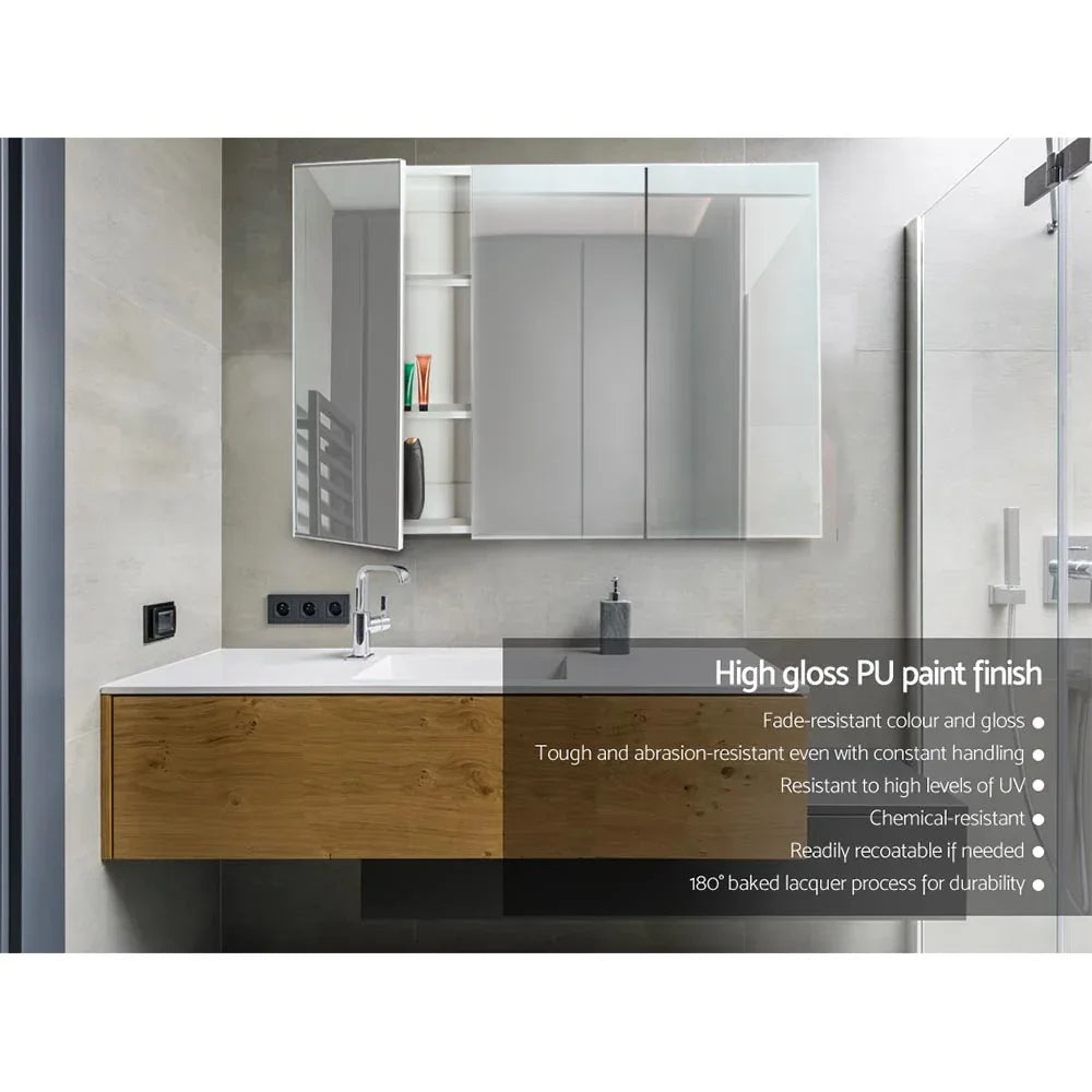 Cefito Bathroom Vanity Mirror with Storage Cabinet - White - Mekamart Australia
