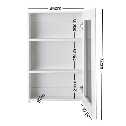Cefito Bathroom Mirror Cabinet 450x720mm White - Mekamart Australia