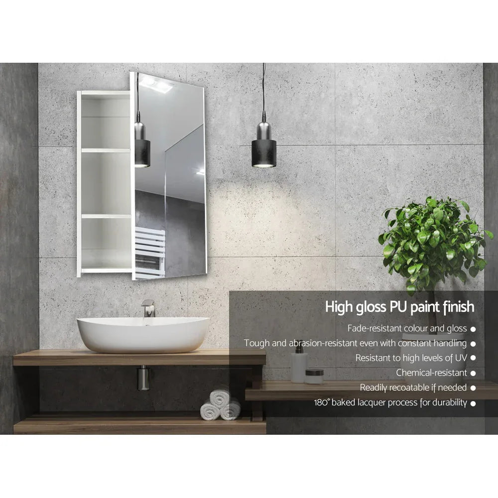 Cefito Bathroom Mirror Cabinet 450x720mm White - Mekamart Australia