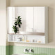 Cefito Bathroom Mirror Cabinet Medicine Adjustable Shelves Wall Hung 900x750mm White - Mekamart Australia