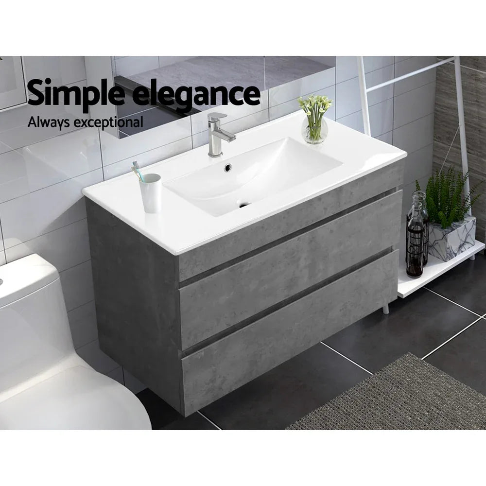 Cefito Vanity Unit 915mm with Basin Grey - Mekamart Australia