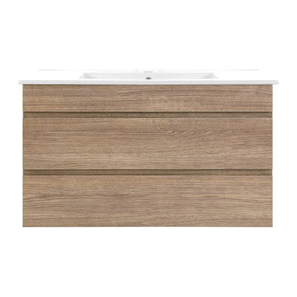 Cefito Vanity Unit 915mm with Basin Oak - Mekamart Australia