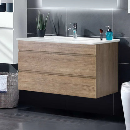 Cefito Vanity Unit 915mm with Basin Oak - Mekamart Australia