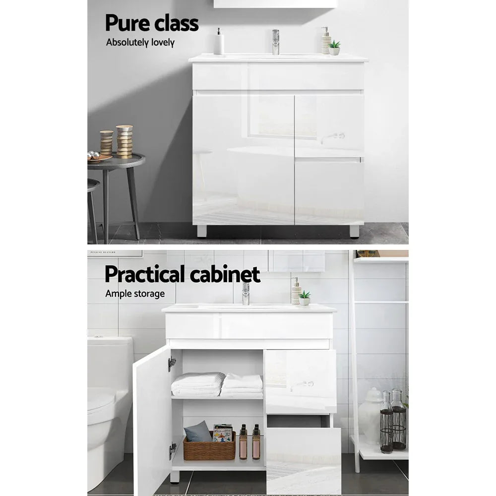 Cefito Vanity Unit 765mm Freestanding Basin Cabinet - Mekamart Australia