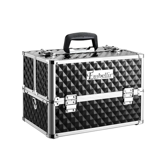 Embellir Portable Cosmetic Beauty Makeup Case - Diamond Black - Mekamart Australia