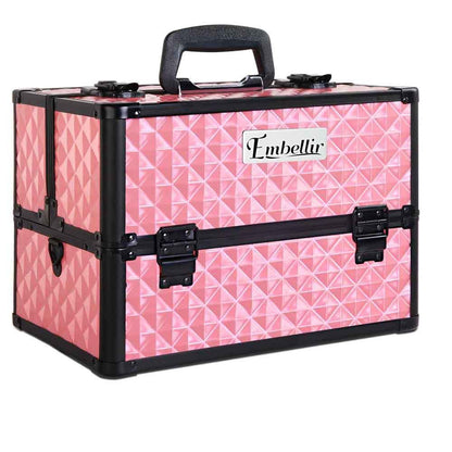 Embellir Portable Cosmetic Beauty Makeup Case - Diamond Pink - Mekamart Australia