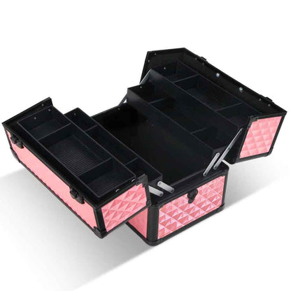 Embellir Portable Cosmetic Beauty Makeup Case - Diamond Pink - Mekamart Australia