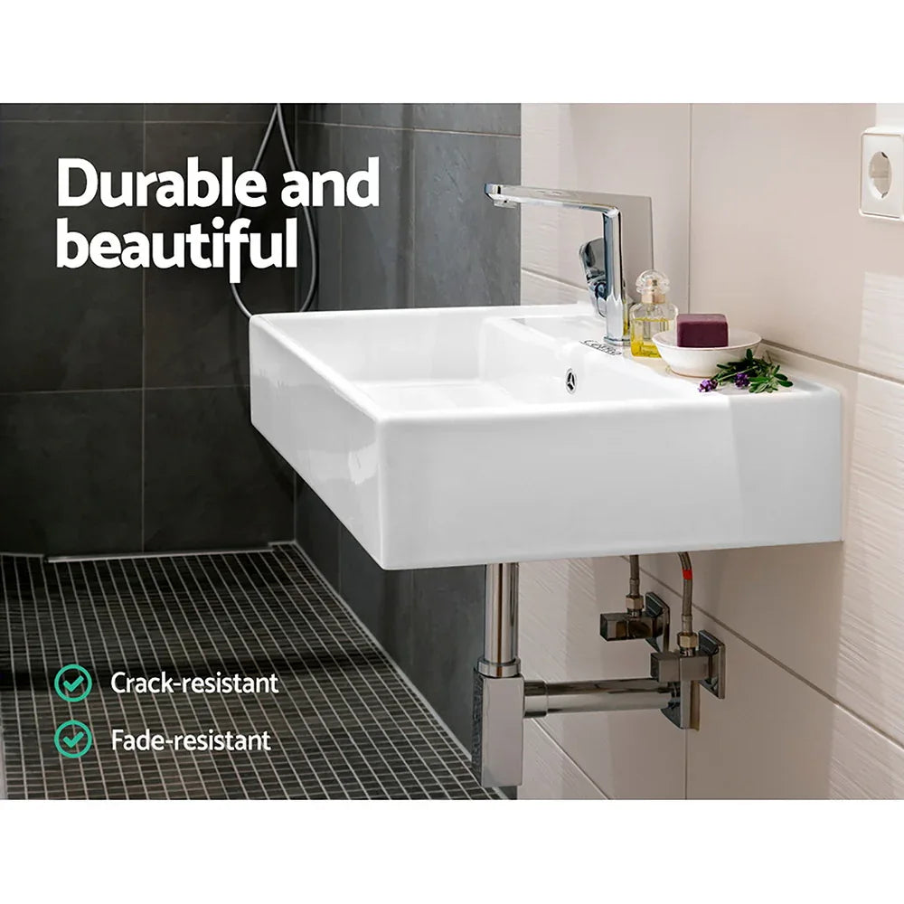 Cefito Bathroom Basin Ceramic Vanity Sink Hand Wash Bowl 41x41cm - Mekamart Australia