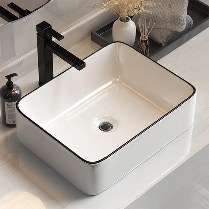 Cefito Bathroom Basin Ceramic Vanity Sink Hand Wash Bowl Above Counter 48x37cm - Mekamart Australia