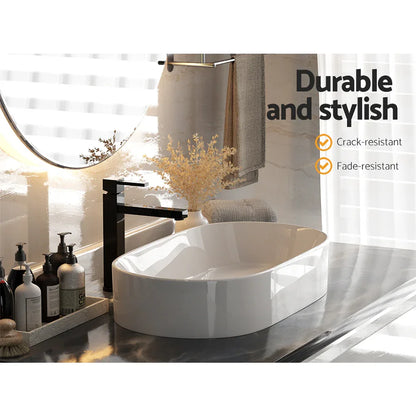 Cefito Bathroom Basin Ceramic Vanity Sink Hand Wash Bowl 52x31cm - Mekamart Australia