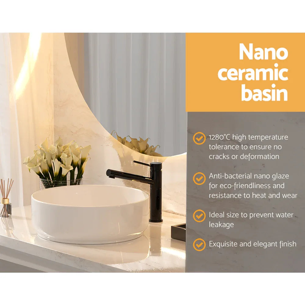 Cefito Bathroom Basin Ceramic Vanity Sink Hand Wash Bowl 35x12cm - Mekamart Australia