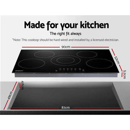 Devanti Electric Ceramic Cooktop 90cm - Mekamart Australia