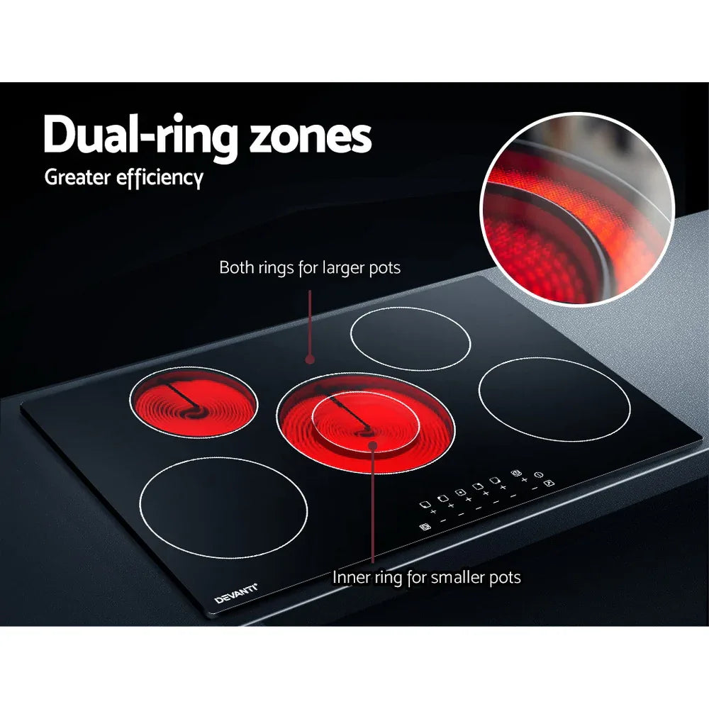 Devanti Electric Ceramic Cooktop 90cm - Mekamart Australia