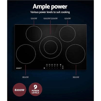 Devanti Electric Ceramic Cooktop 90cm - Mekamart Australia