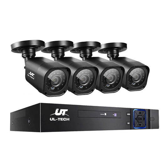 UL-TECH 1080P Security Camera System 4CH DVR with 4 CCTV Square Cameras