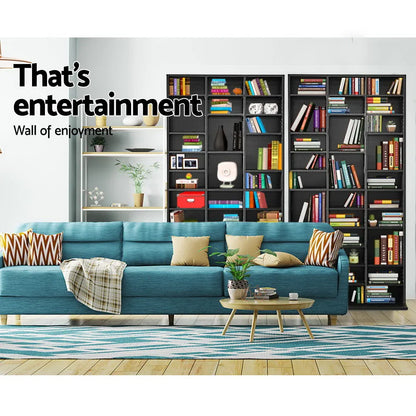 Artiss Bookshelf CD Storage Rack - BERT Black - Mekamart Australia