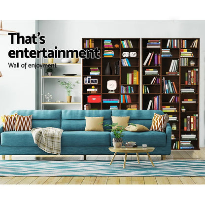 Artiss Bookshelf CD Storage Rack - BERT Walnut - Mekamart Australia