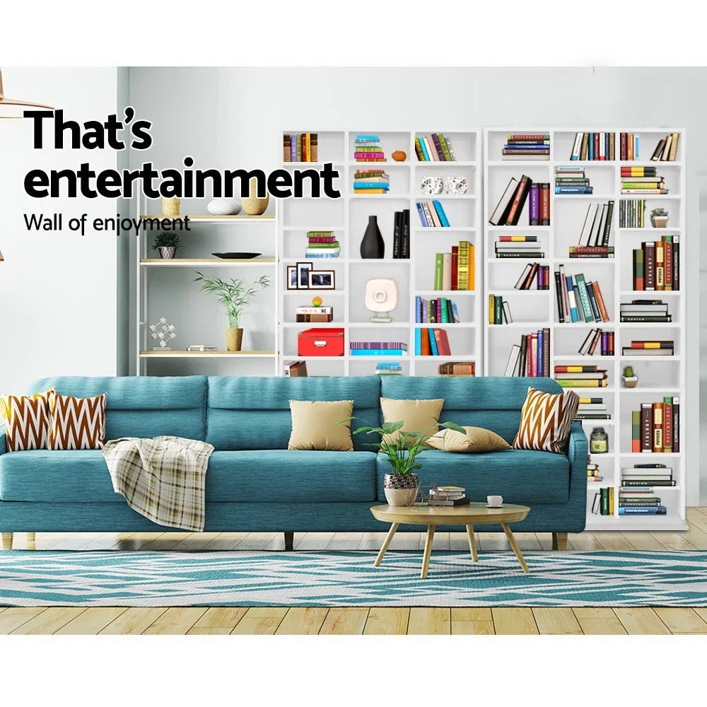 Artiss Bookshelf CD Storage Rack - BERT White - Mekamart Australia