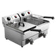 Devanti 20L Electric Commercial Deep Fryer Double Baskets Oil Taps 6000W - Mekamart Australia