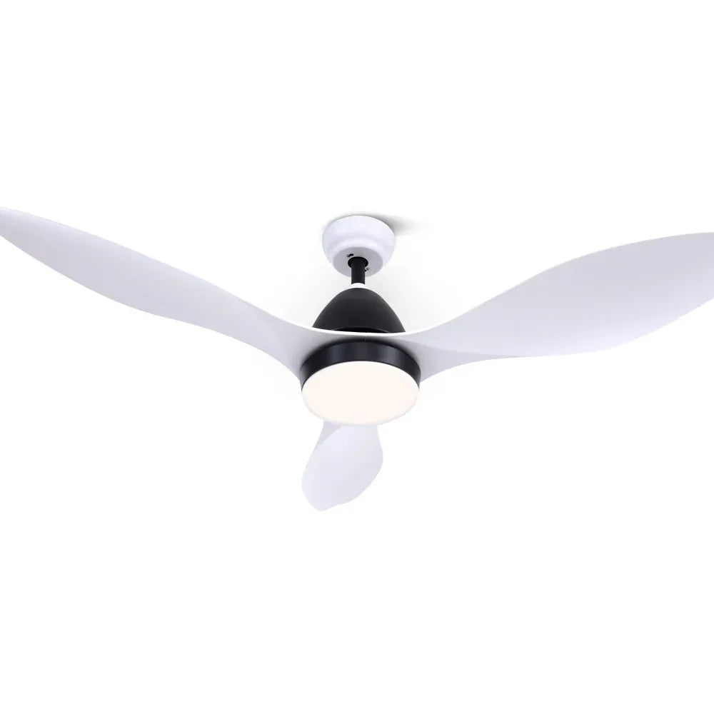 Devanti 48'' Ceiling Fan DC Motor w/Light w/Remote - White - Mekamart Australia