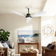 Devanti 48'' Ceiling Fan DC Motor w/Light w/Remote - White - Mekamart Australia