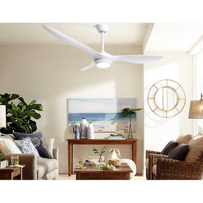 Devanti 52'' Ceiling Fan DC Motor w/Light w/Remote - White - Mekamart Australia