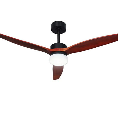 Devanti 52'' Ceiling Fan AC Motor 3 Blades w/Light - Dark Wood - Mekamart Australia