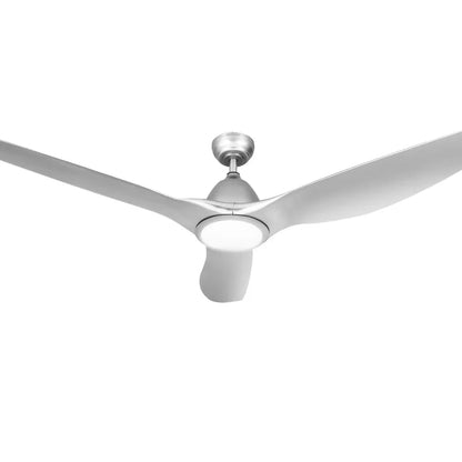 Devanti 64 Inch Ceiling Fan DC Motor w/Light w/Remote - Silver - Mekamart Australia