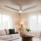 Devanti 64 Inch Ceiling Fan DC Motor w/Light w/Remote - Silver - Mekamart Australia