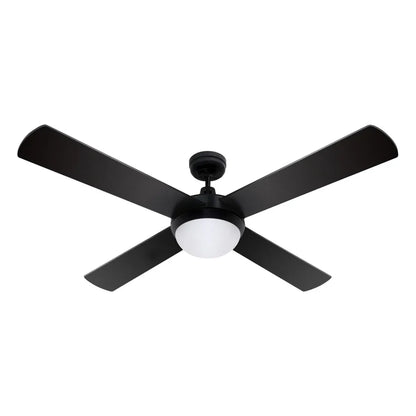 Devanti 52'' Ceiling Fan DC Motor w/Light w/Remote - Black - Mekamart Australia