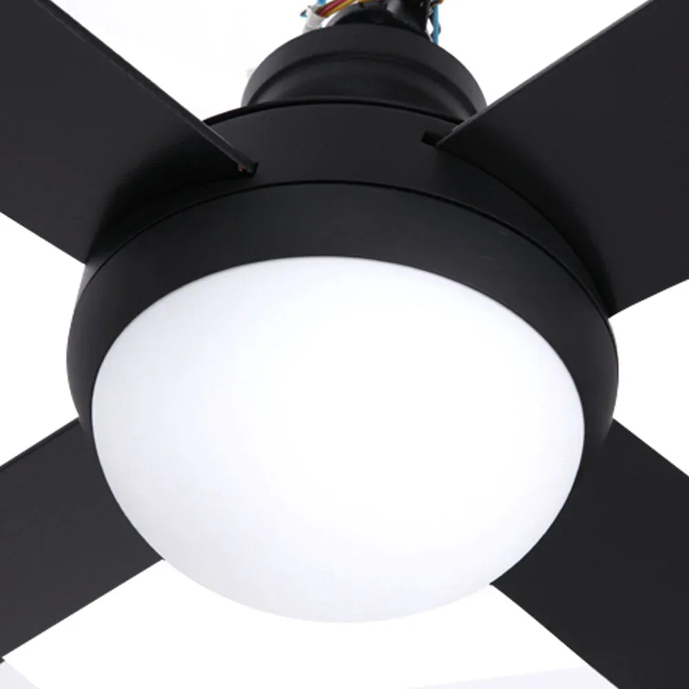 Devanti 52'' Ceiling Fan DC Motor w/Light w/Remote - Black - Mekamart Australia