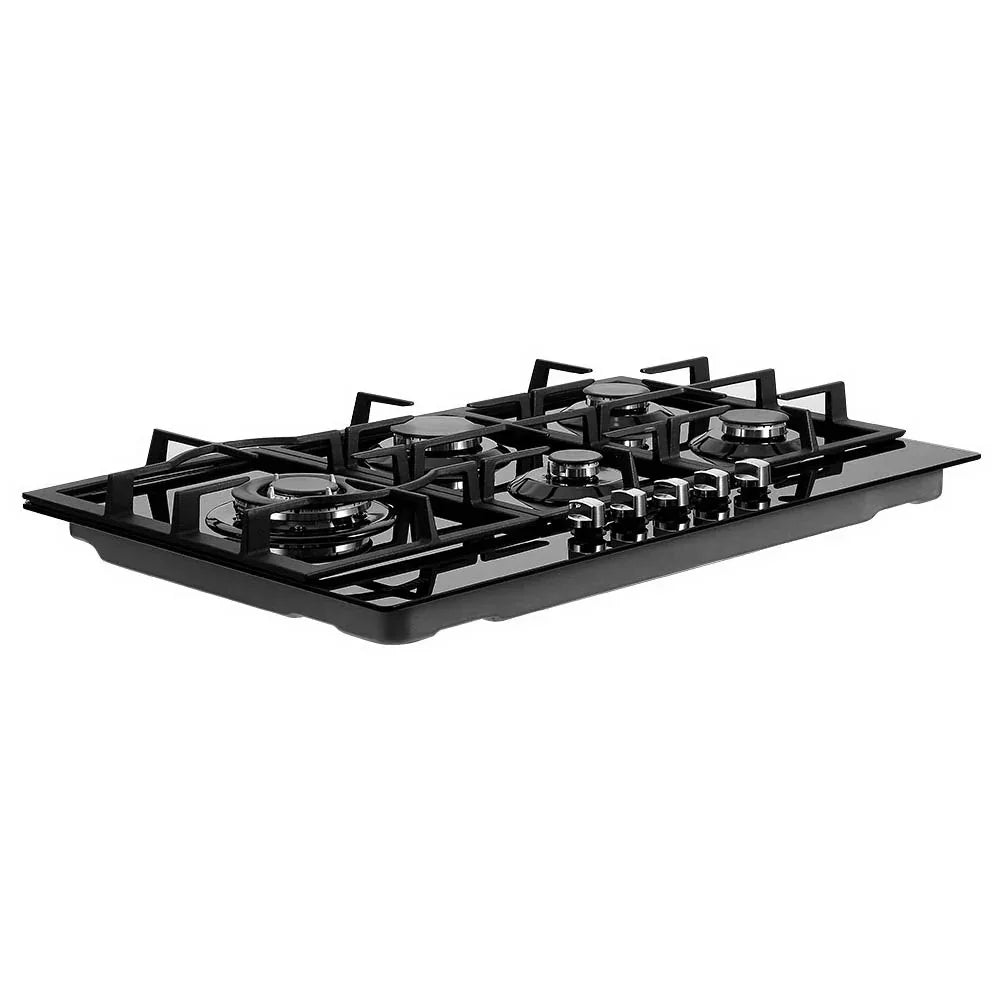 Devanti Gas Cooktop 90cm 5 Burner Black - Mekamart Australia