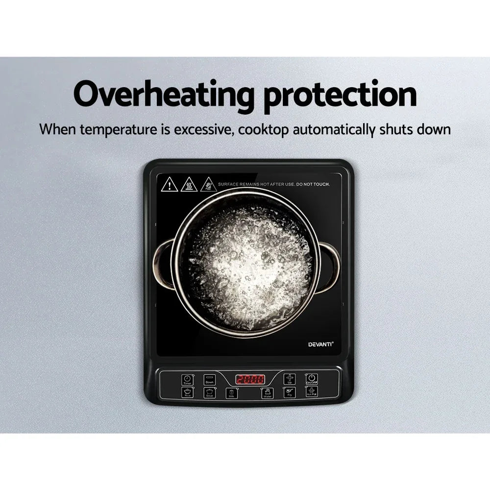 Devanti Induction Cooktop 30cm Portable Cooker - Mekamart Australia